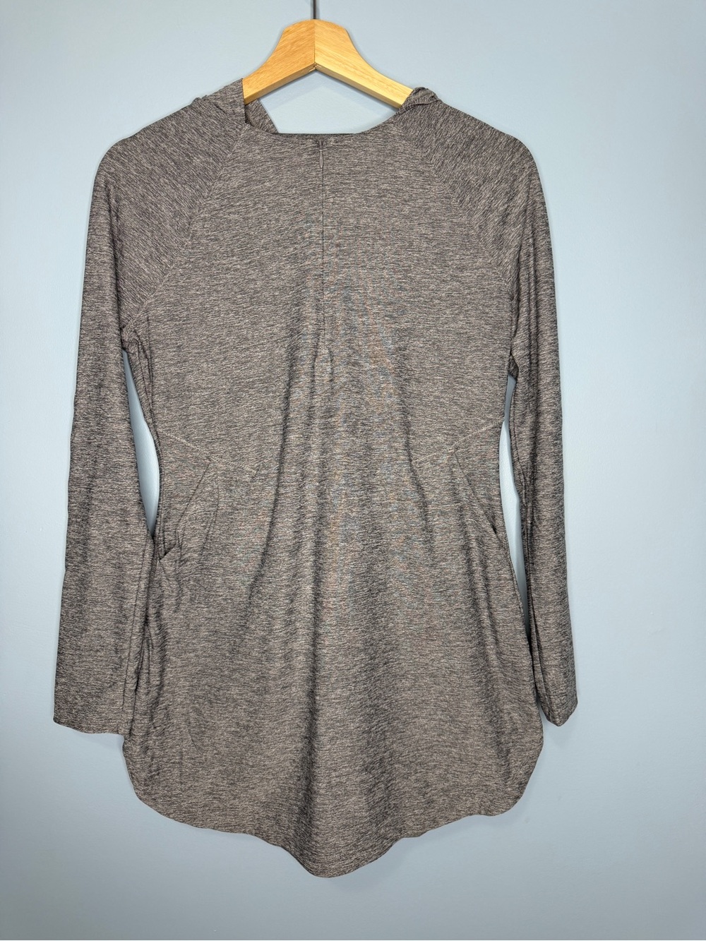 Athleta Heather Gray Long-Sleeve Hooded Tunic